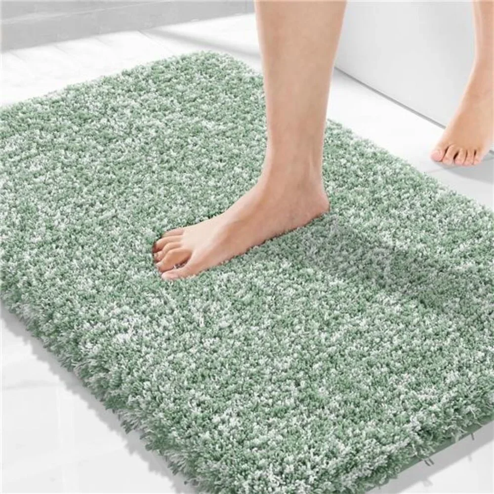 Fluffy Bath Rugs,Plush Bath Mats for Bathroom NonSlip,Water Absorbent Microfiber